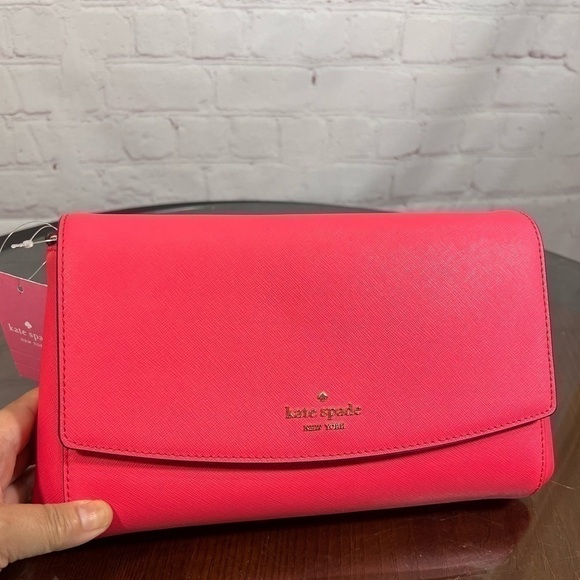 KATE SPADE Pink Greer convertible crossbody/shoulder bag NWT Barbie Cote perfect - Picture 2 of 14
